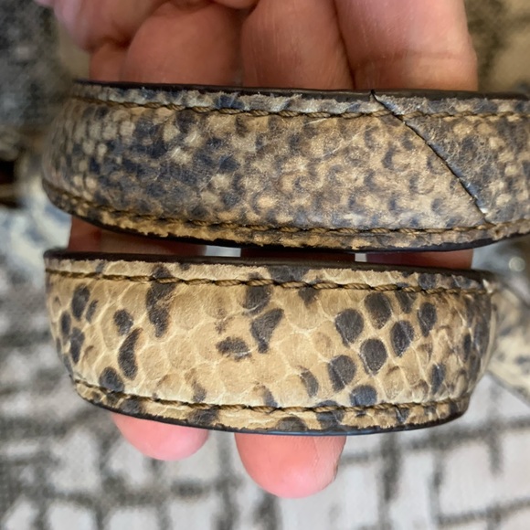 EUC B. Makowsky Snakeskin Leather Satchel Handbag - Picture 4 of 10